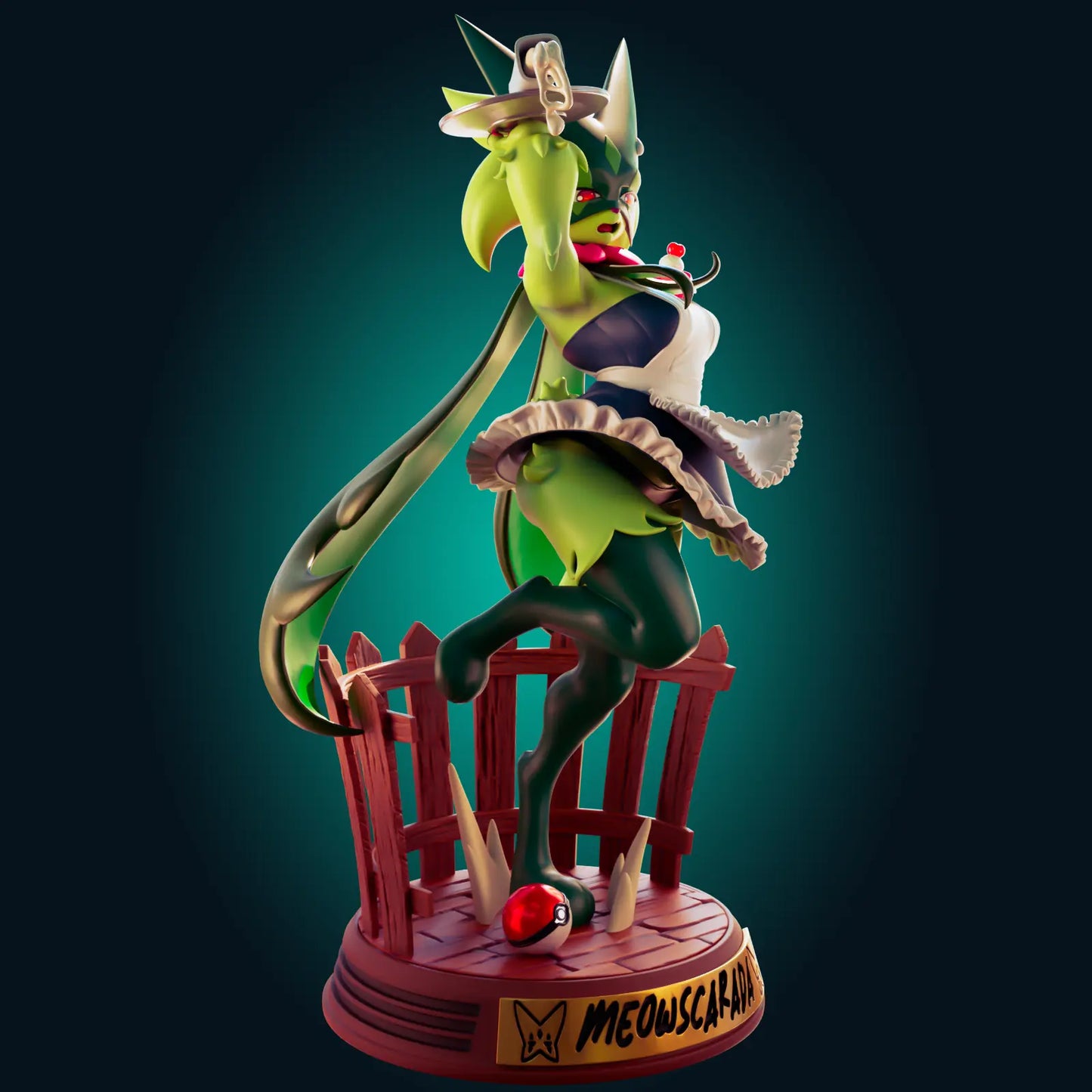 Meowscarada Maid Pokémon Frost NSFW STL File – 3D Printable Adult Fan Art Model - SeoNyoki3D