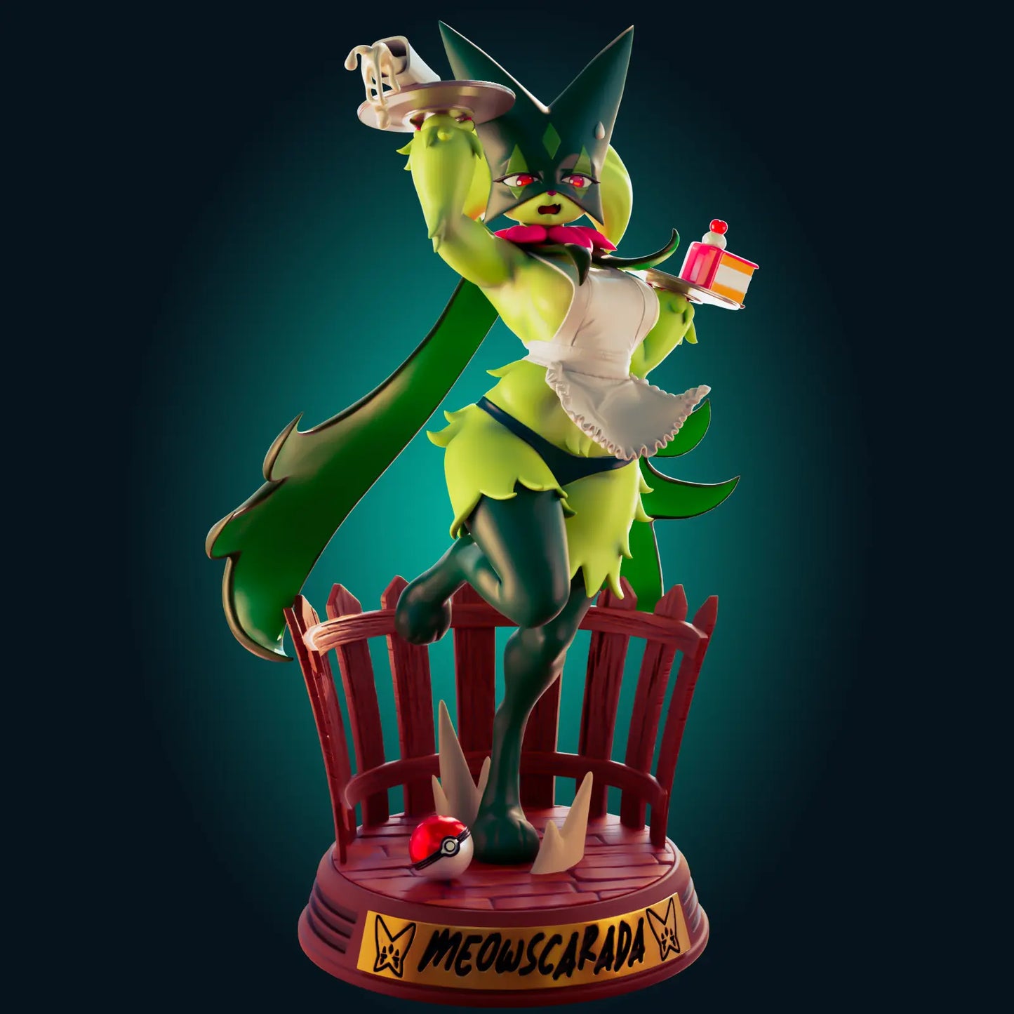 Meowscarada Maid Pokémon Frost NSFW STL File – 3D Printable Adult Fan Art Model - SeoNyoki3D