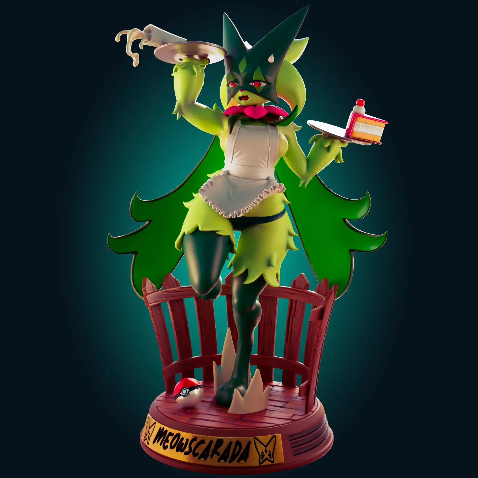 Meowscarada Maid Pokémon Frost NSFW STL File – 3D Printable Adult Fan Art Model - SeoNyoki3D