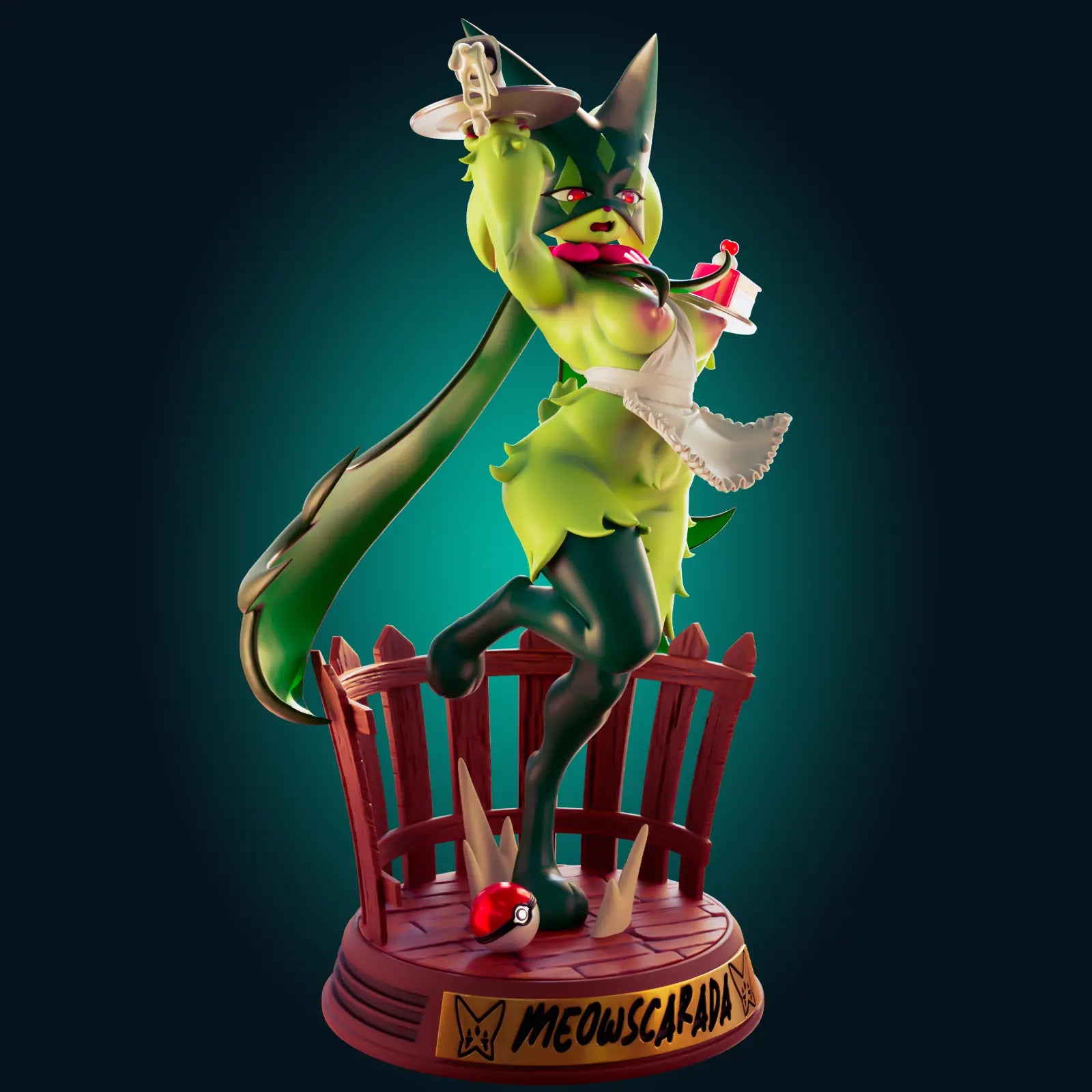 Meowscarada Maid Pokémon Frost NSFW STL File – 3D Printable Adult Fan Art Model - SeoNyoki3D